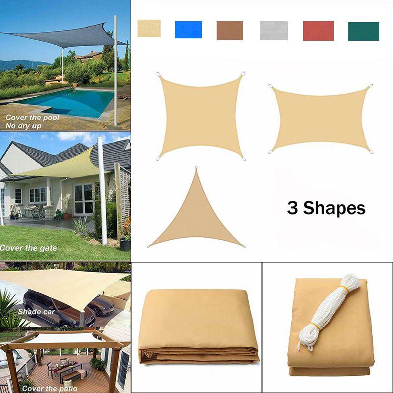 Heavy Duty Waterproof Sun Shade Sail Canopy Rectangle Offers Ultimate Uv Protection