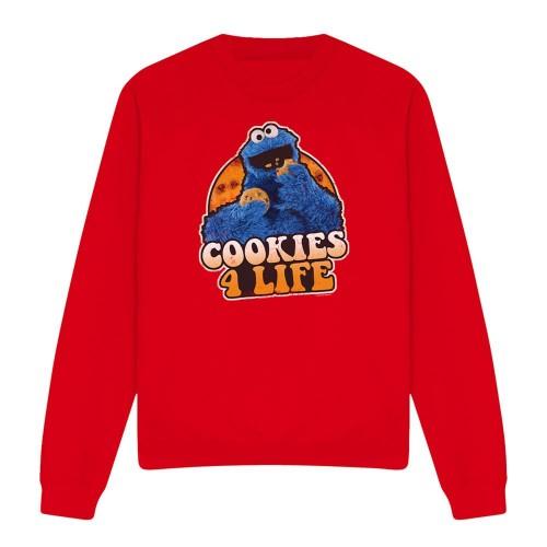 Sesame Street Unisex Adult Cookies 4 Life Sweatshirt