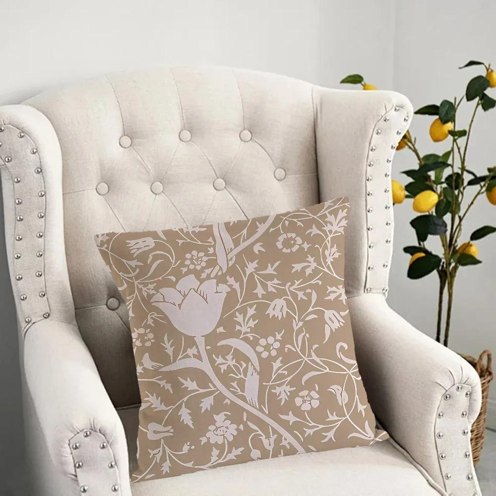Retro Flower Pillowcase Dormitory Decoration Office Living Room Sofa Home Pillowcase