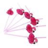 50pcs Flamingo Paper Straws Disposable Drinking Suckers Tubularis For Bar Club Diy Drink (rose Red)