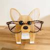 Corgi Dog Glasses Stand Christmas Gift Handmade Wooden Spectacle Holder Cute Pet Eyeglass Display Ornaments