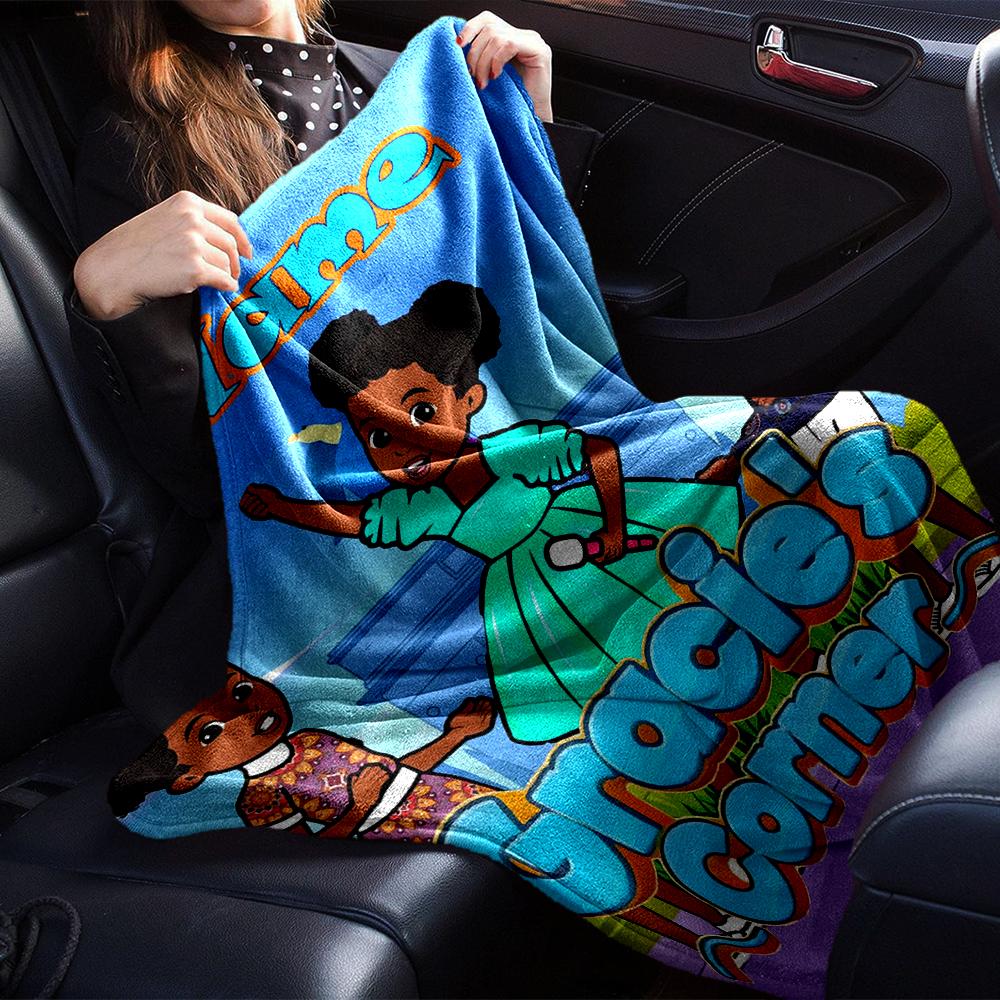 Custom Name Gracie's Corner Theme Printed Blanket - Perfect for Couch, Bed, Travel & Outdoor Use | Machine Washable, Cozy & Durable.