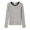 High-Quality Women's Polka Dot Long Sleeve Slimming T-Shirt - Fall 2025 Collection