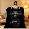 Music J-J.Cole Throw High-Density Short Plush Blanket Soft Skin-Friendly for Sofa Nap Air-Conditioned Room