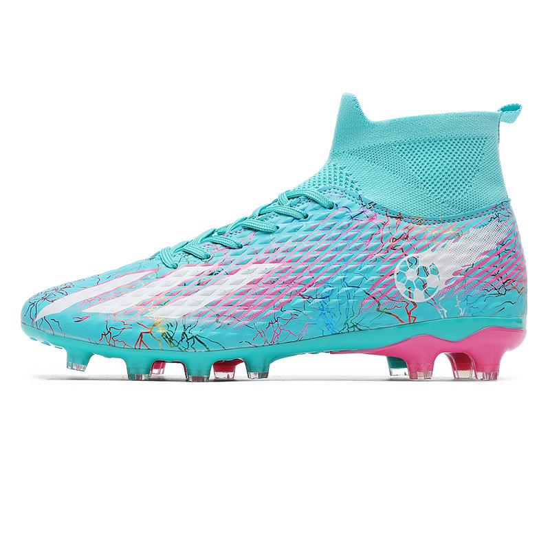 2025 Football Shoes High-top Boys and Children with Broken Nails and Spikes, Youth and Students Competition Artificial Turf Training Shoes