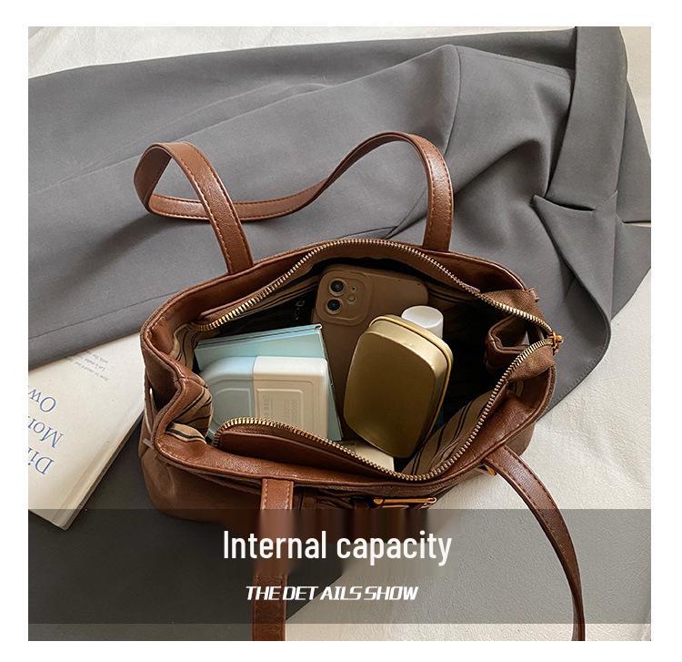 Korean Retro Suede Underarm Bag: Women's Versatile Autumn 2025 Shoulder Handbag for Casual or Work Commutes