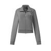 FILA Fitness Series Simple Fashion Classic Sports Training Casual Comfortable Versatile Loose Short Knit Jacket Women jackets Gray A11W611505FDY
