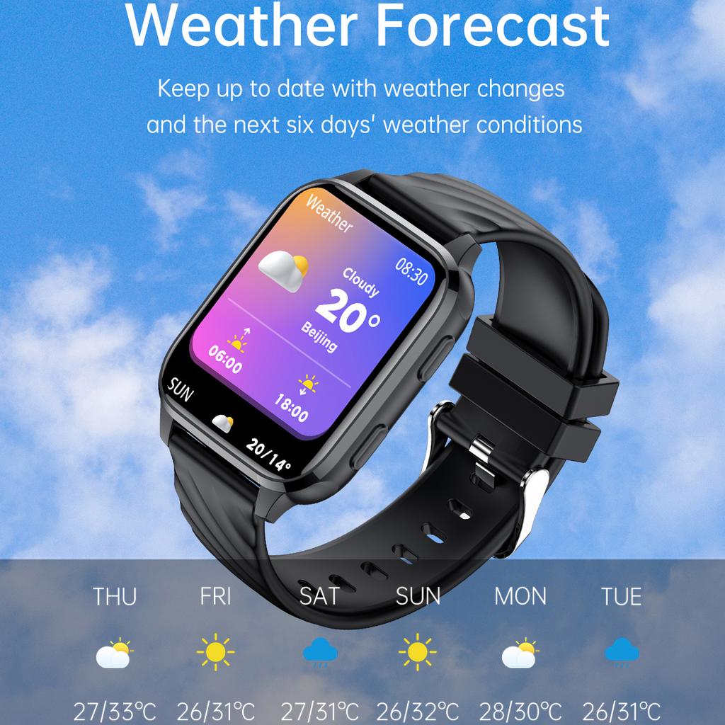 FW12 1.85 Inch Smart Watch Heart Rate Blood Oxygen Monitor Bluetooth-Compatible Call Health Tracker