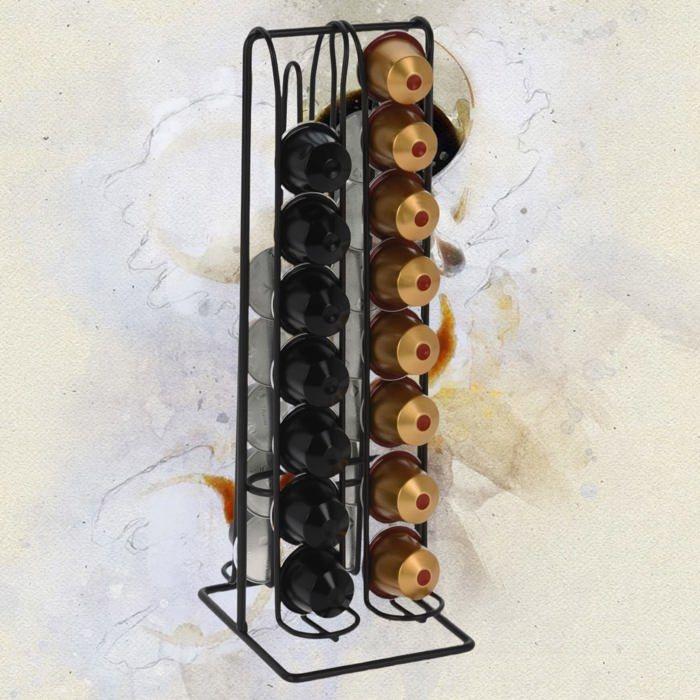 Porte-capsules - MIJ17928 - 32 Capsules - Métal - Noir