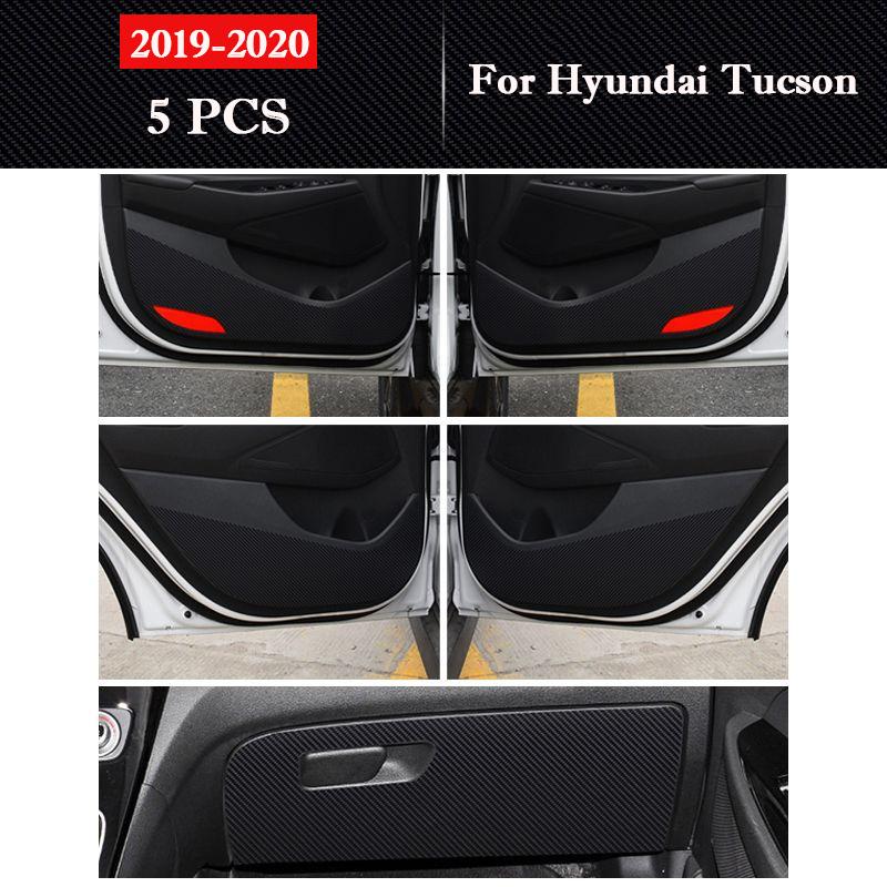 For Hyundai Tucson 2015-2025 Car Door Anti-kick Pad Leather Interior Protection Glove Box Anti-dirty Decor Stickers Accessories