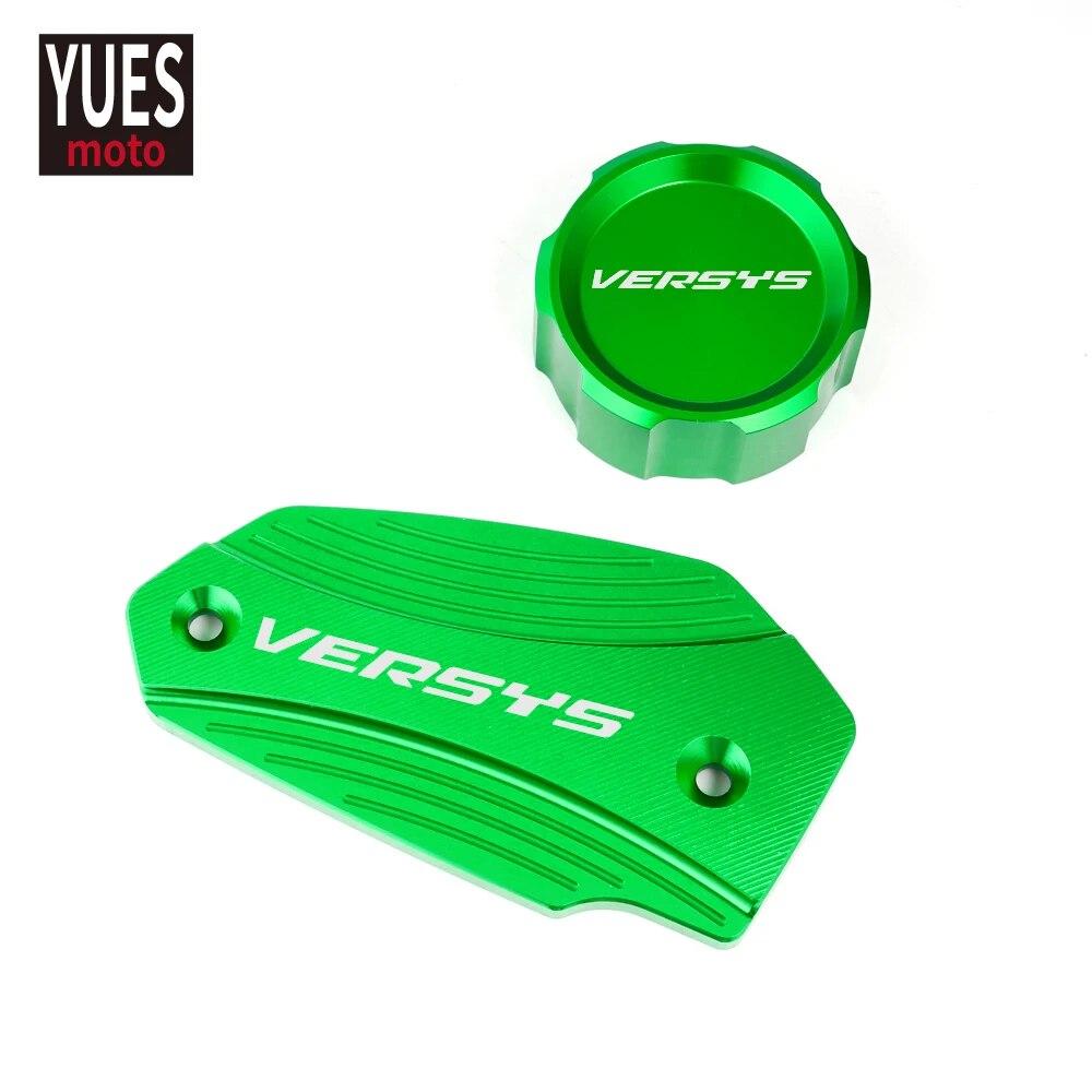 Motorcycle Accessories CNC Front & Rear brake Fluid Cylinder Master Reservoir Cover Cap For Kawasaki VERSYS 650 VERSYS650