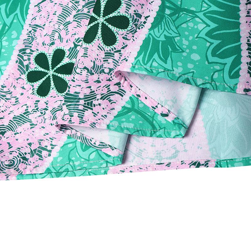 Übergröße Damen Glockenärmel Blumendruck Lässig Locker Maxi Langes Kleid Roben