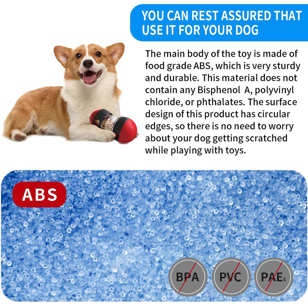Adjustable Slow Interactive TPR Treat Dispensing Dog Puzzle Toys Feeder Ball Enrichment Dog Toy With Treat Dispensing Ball