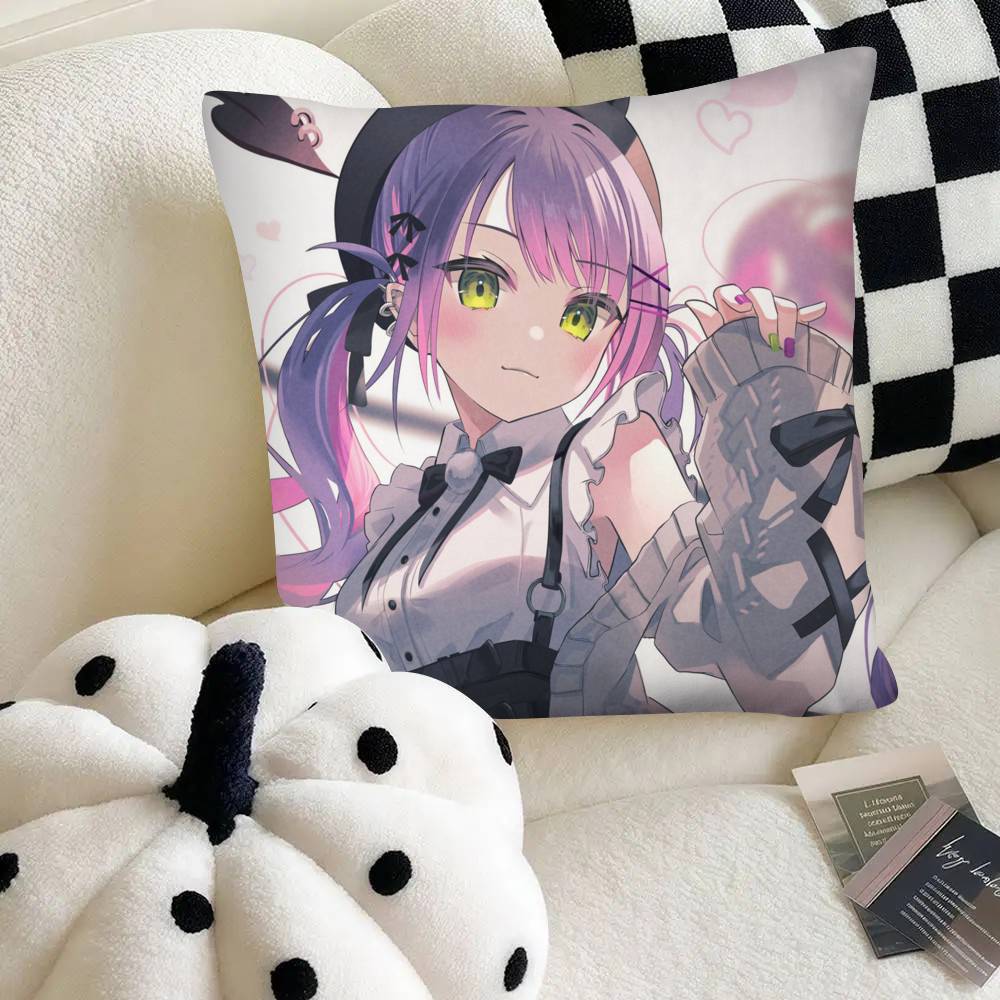 Anime Girl Tokoyami Towa Pillow Case Square Pillow Bedroom Sofa Leisure Comfort Cushion Car Home Decoration