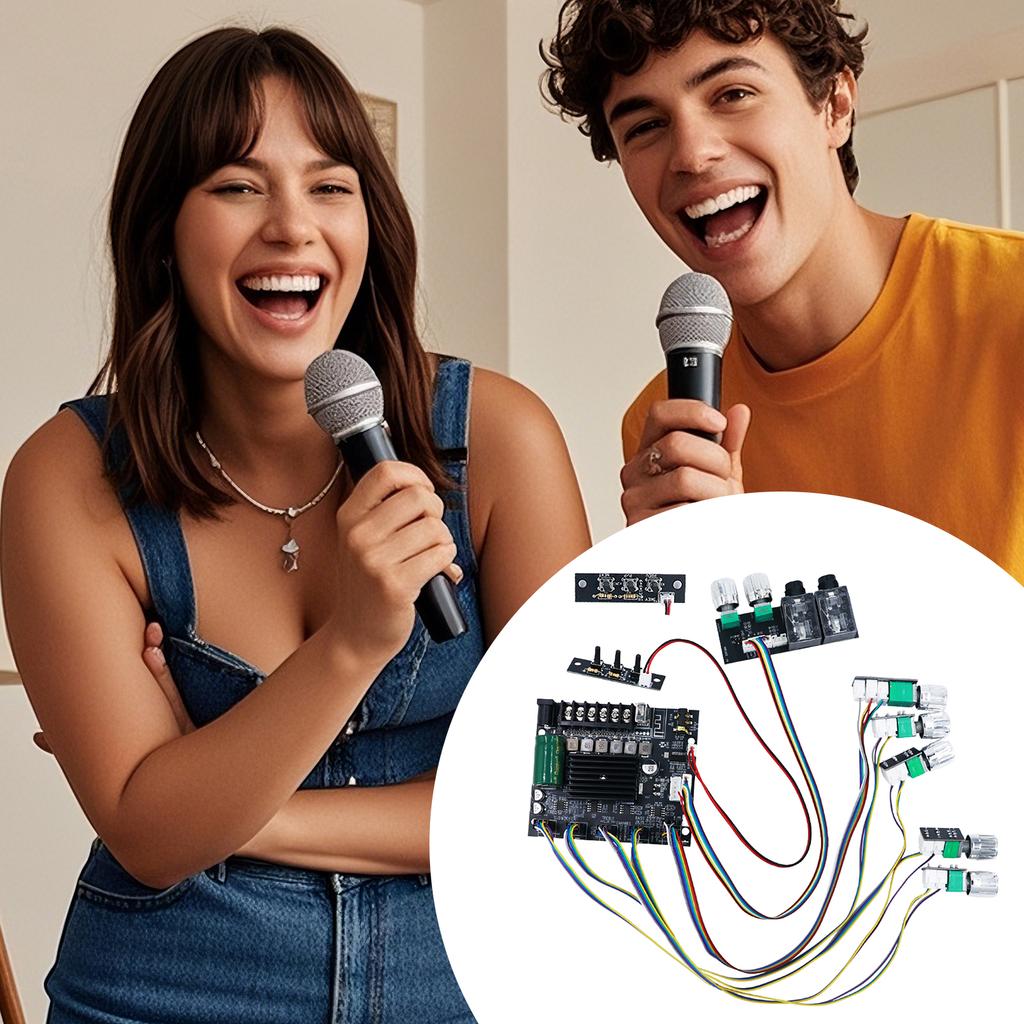 50W+50W+100W BT Amplifier Board with Subwoofer 2.1 Channel Digital Power Amplifier Board Volume Control for DIY Wireless Speaker