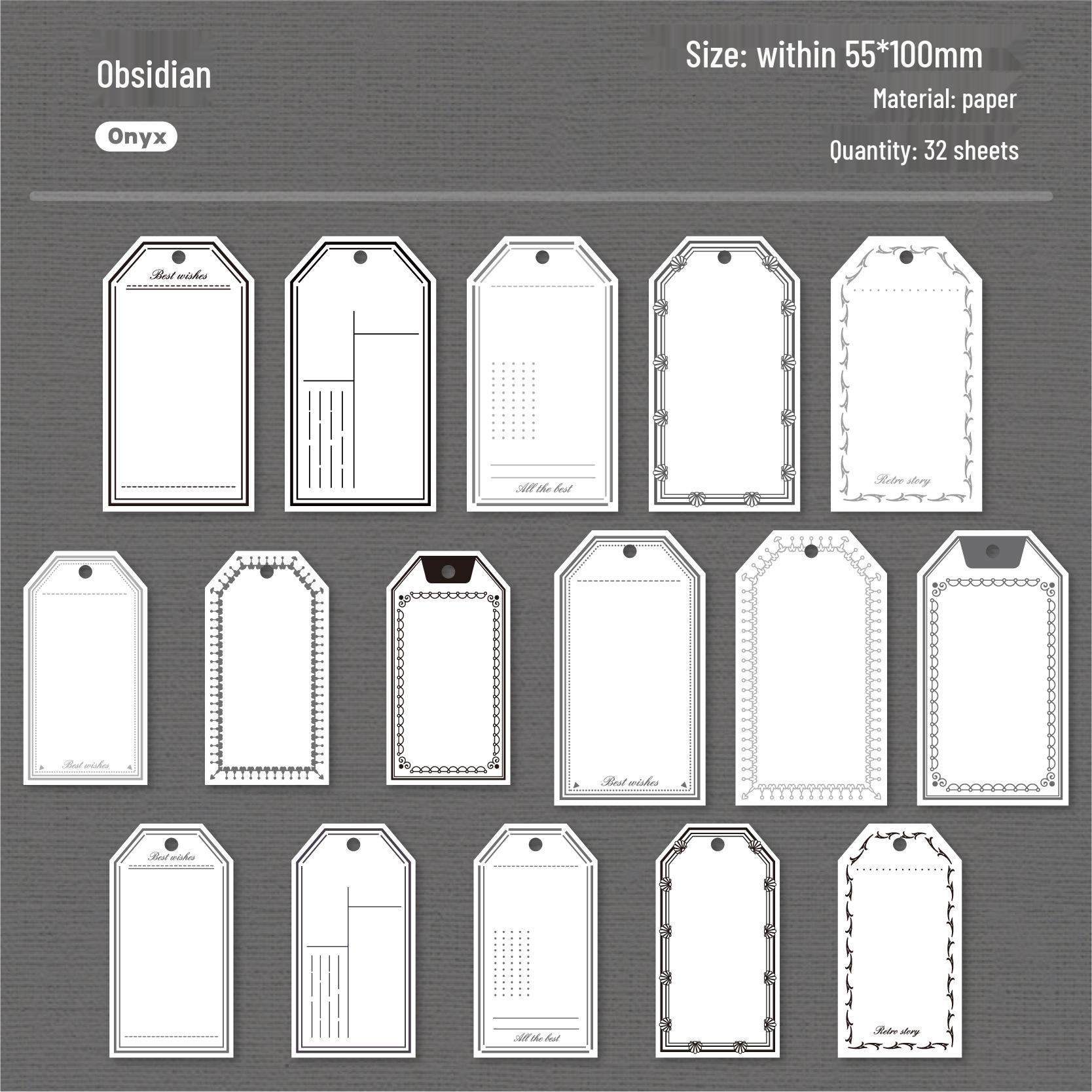 

Бумага для заметок RetroStory - 32 листа, серия креативных бирок для ретро-украшений