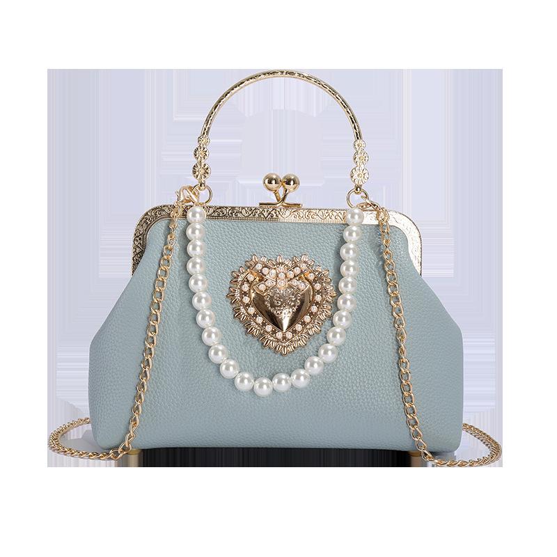 2026 Pearl Chain Crossbody Bag Small Square Bag