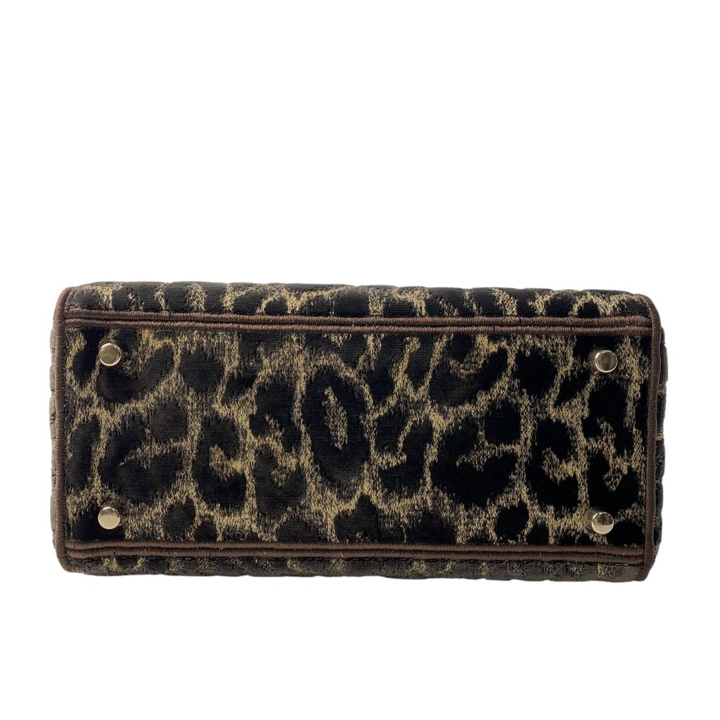 Used DiorShoulder Bag Leopard Suede Women