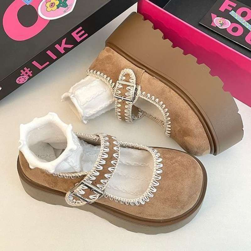 Retro round head small man thick sole height increase Mary Jane shoes women's spring 2025 fashion versatile loafer single shoes