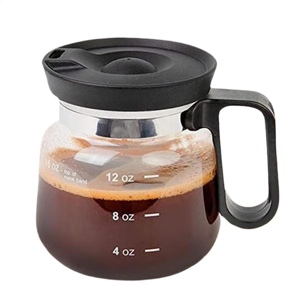 Clear Coffee Mug 16oz Glass Coffee Mug Tea Cup Pot Drinking Cups with Lid for Hot Cold Beverage Milk Latte Cappuccino Water