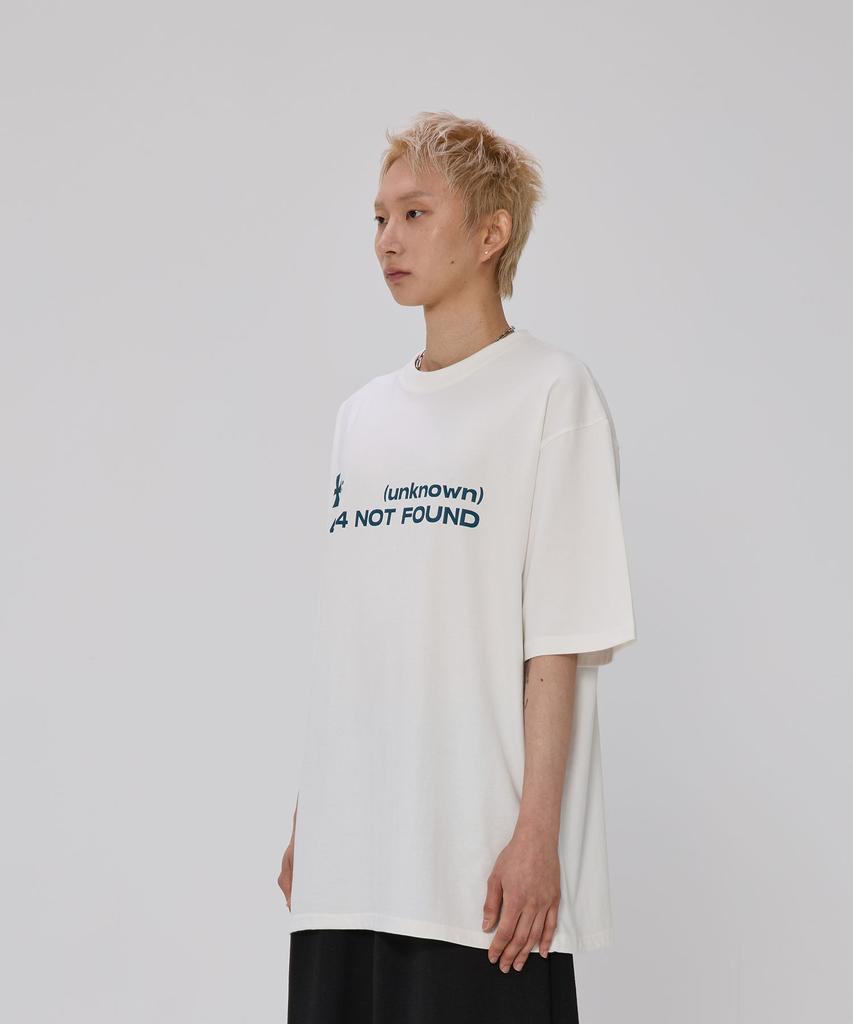 BOUNDARY 404 Error Oversized Short Sleeve T-Shirt [Ivory]