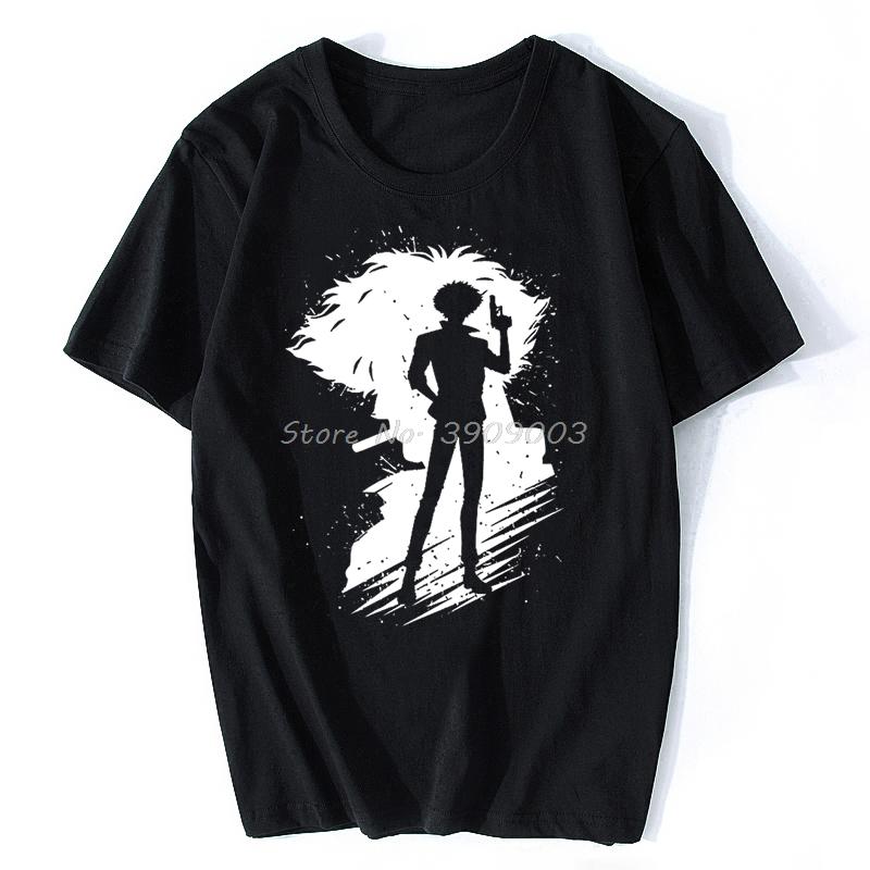 Bounty Hunter Cowboy Space Bebop Spike Spiegel Funny Anime Tshirt Men Cotton Casual Funny T Shirt Unisex Streetwear T-shirt
