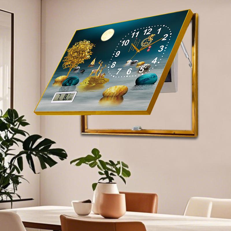 Новий електричний лічильник у китайському стилі, годинник, без свердління, push-pull, розподільна коробка, настінний годинник-картина