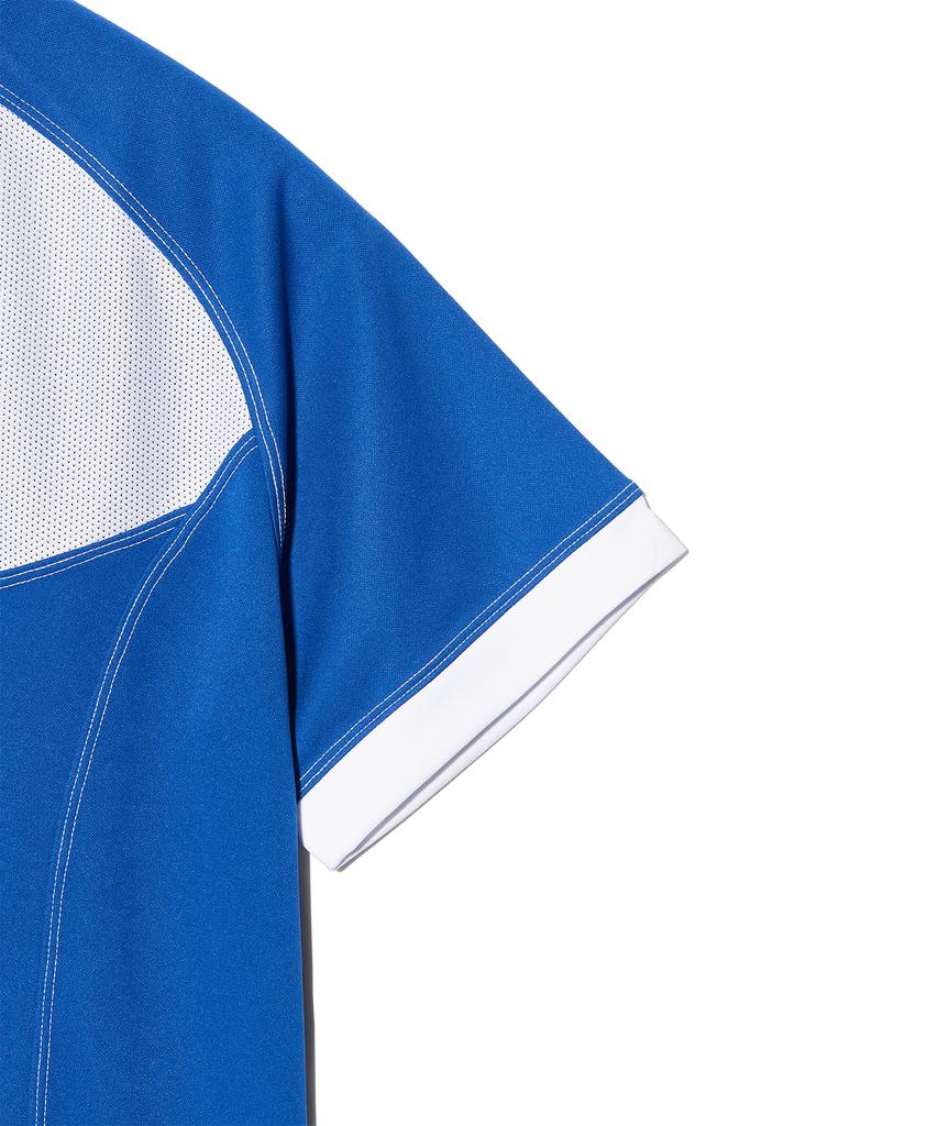 PEACE MAKER Sporty Mesh Combi Jersey Top (Blue)