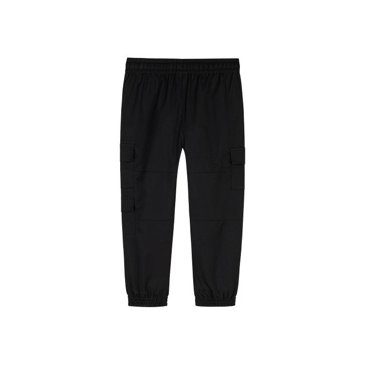 Nike Pants Lace Up Stylish Letter Simple Solid Black Kids pants NY2432055PS-001