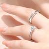 Adjustable Entangled Rings for Trendy Women Eternities Wedding Promise Engagement Jewelry Accessory Casual Wear