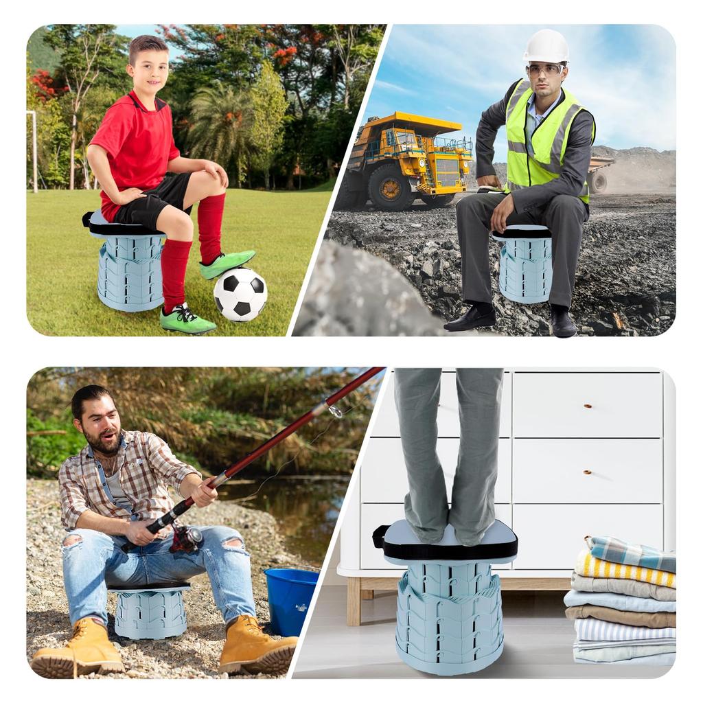 G GO HO Faltbarer Outdoor-Campingstuhl 220 kg Gewicht 10-fach verstellbar Öffnet und schließt perfekt für Sport und Kirschblütenbetrachtung, Teleskopisch,