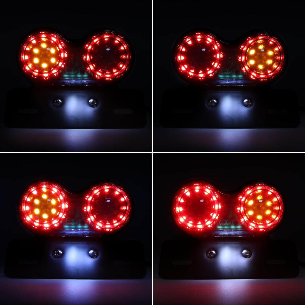 MFC PRO Taillight Motorcycle Brake Light Turn Signal with License Plate Bracket Universal Stop Lamp Turn Signal Tail Light