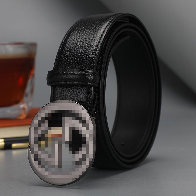 Cinto de Couro Masculino da Moda com Fivela G (2025) - Estilo Versátil de Alta Qualidade para Jovens