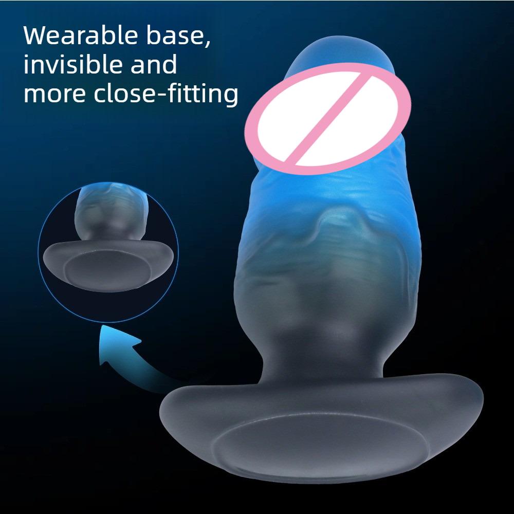 2026 Wearable Anal Plug Dildo Blue Black Wearable Anal Plug Size Optional G-spot Clitoris Stimulator Masturbator Prostate Massager Adult Sex Toys 18+