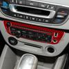 Renault Fluence Megane RS 2009 2010 2011 2012 2013 2014 için Gerçek Yumuşak Karbon Fiber Çıkartma LHD Merkezi Kontrol CD İç Çerçevesi