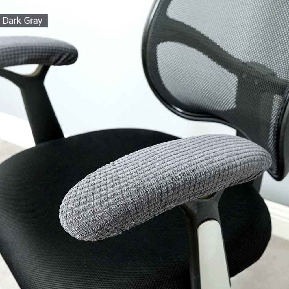 1Pair Chair Armrest Pads Elbow Relief Knitted Elastic Fabric Armrest Gloves Anti-Slip Sleeve Pack Chair Cover For Office Chairs