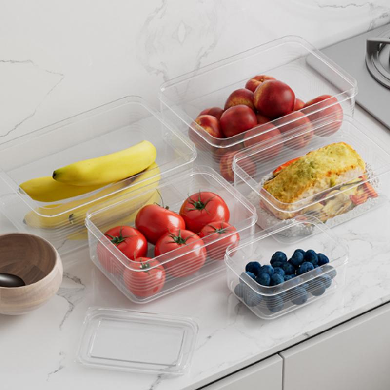 Small Food Preservation Boxes Refrigerator Frozen Meat Vegetable Fresh-Keeping Box Transparent Kitchen Sealed Storage Box