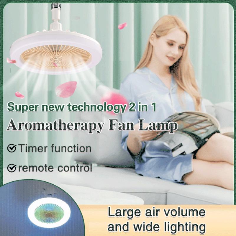 Home Intelligent Remote Control Led Bedroom Light Inverter Invisible Ceiling Fan Light Aroma Lamp