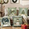 Christmas Pillowcases: Santa, Christmas Tree, Deer, Snowman Designs! Sofa Room Cushion Cover Home Decoration New Year Gift
