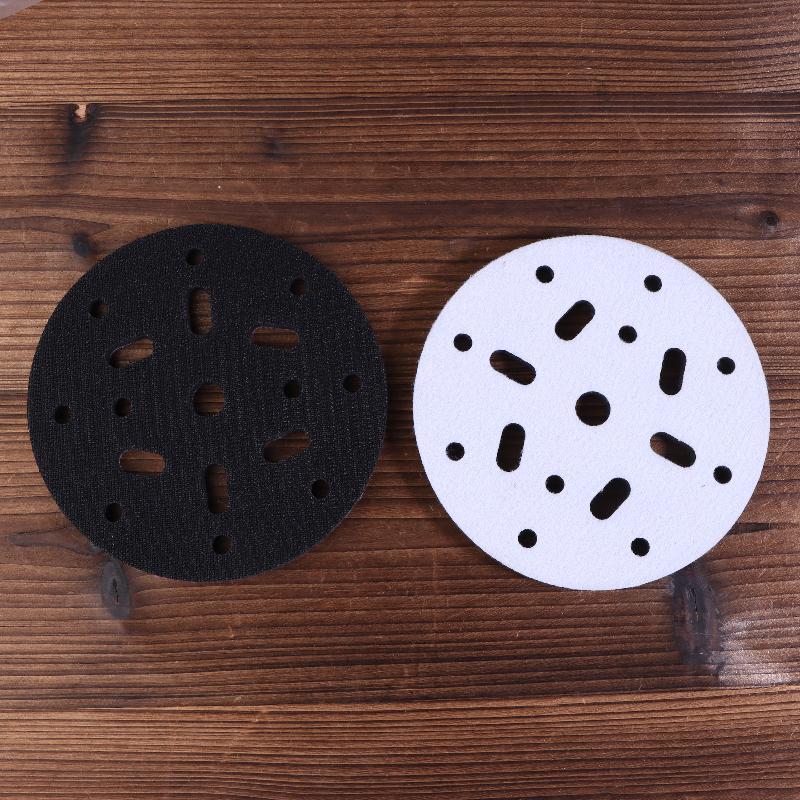 Almohadilla de Interfaz 5 Pulgadas 6 Agujeros Velcro Esponja Suave Almohadilla Amortiguadora Para Disco de Lijado Almohadillas para Lijadora Orbital