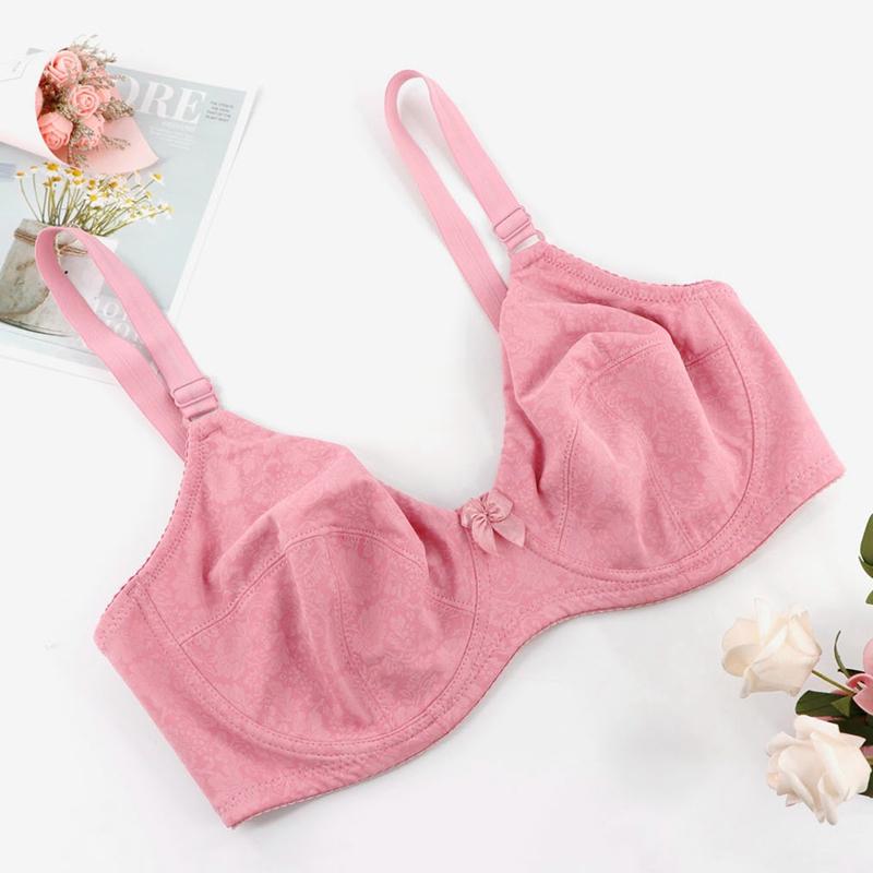 Damen-BH in Übergröße, ungefüttert, Bügel-BH, Blumendruck, Dessous, ohne Polsterung, dünne BHs, E-Cup, Unterwäsche