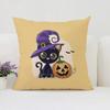 Pumpkin Cat Halloween Decorative Cushion Cover Suitable for Home Living Room Sofa Bedroom Room Decorative Pillow Cover