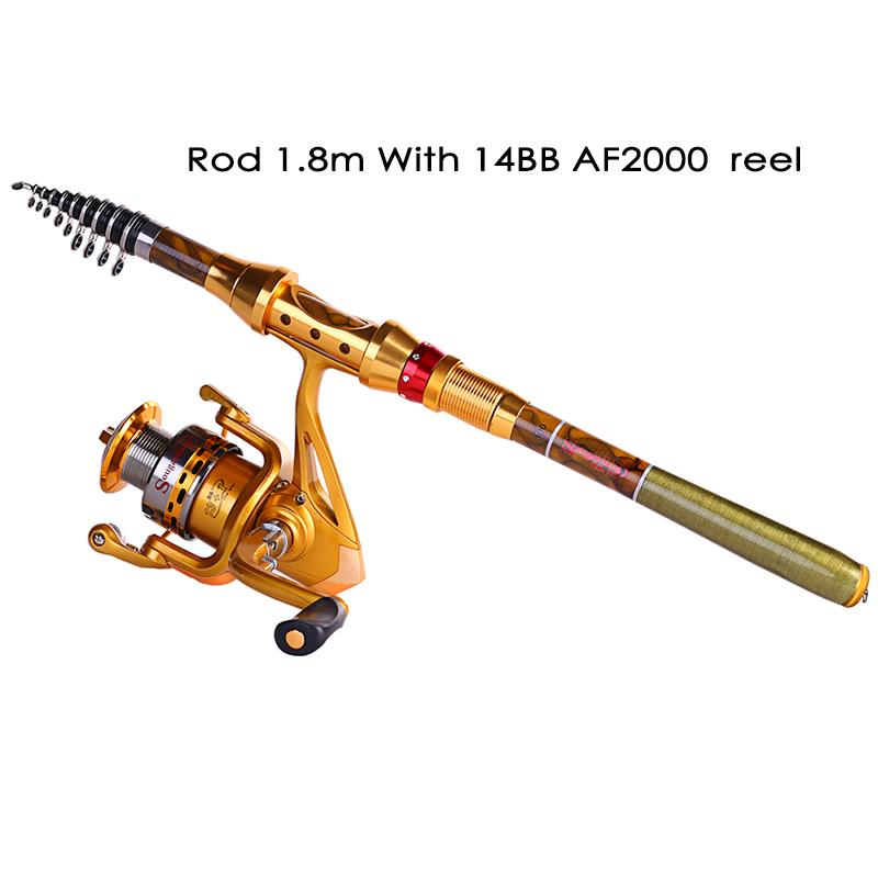 

Комбинированные удилища 1,8-3,6 м, карбоновая телескопическая удочка с спиннинговой катушкой 14BB Рыбалка с лодки в морской воде 1