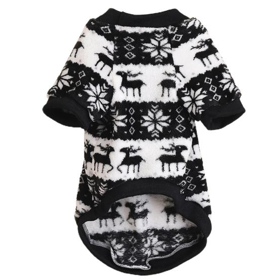 Puppy Pullover Unique Pattern Delicate Texture Polyester Xmas Themed Pattern Print Dog Sweater for