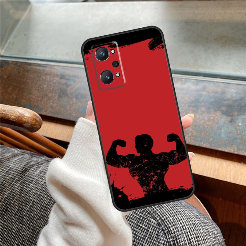 Bodybuilding Gym Fitness Case For Realme 15 Pro GT7 GT6 11 12 13 14 Pro Plus C55 C51 C53 C35 C33 C61 C65 C67 C71 C75