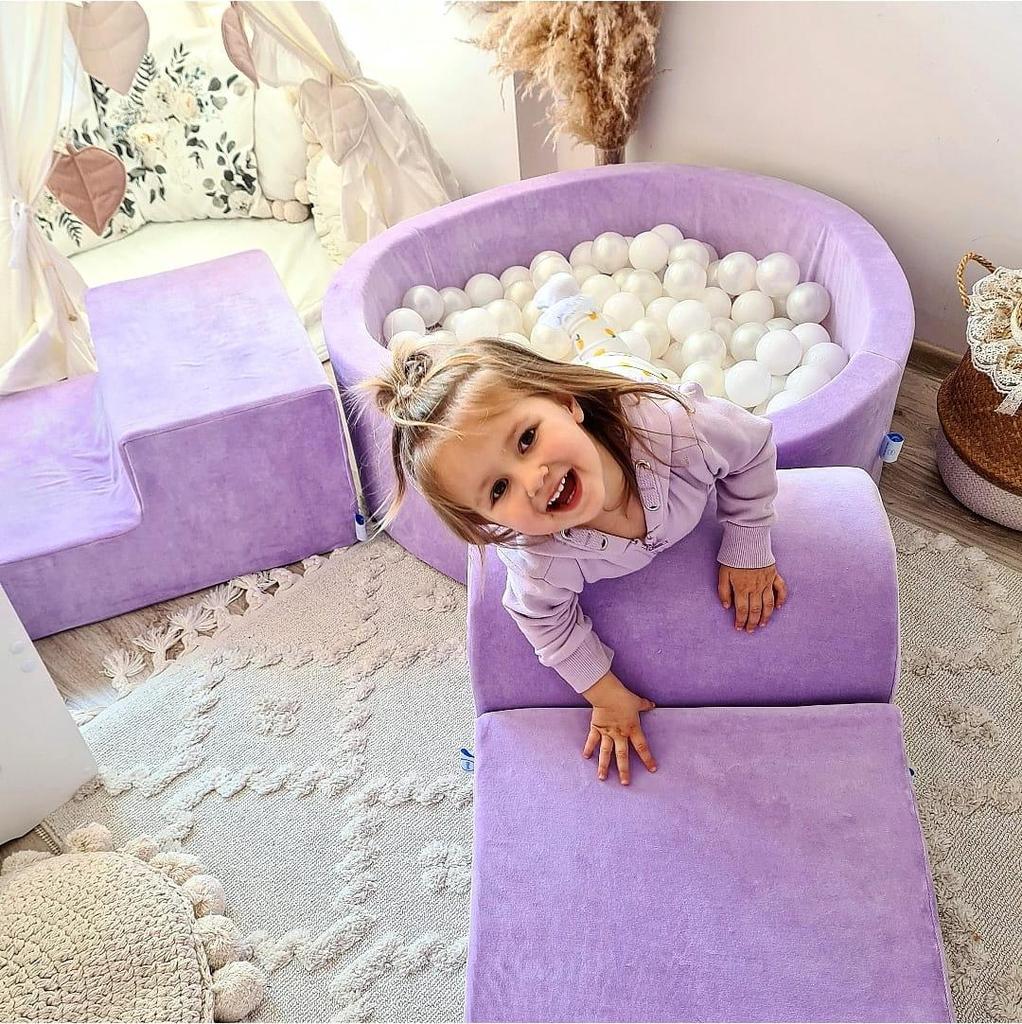 Velvet Soft Purple Foam Playground Wedge