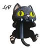Unique 3D Printed Gift Bat Can Holder Funny Cartoon Vampire Cat Stand Beverage Organizer for Desk Standard Soda Cans Halloween Desktop Decor,