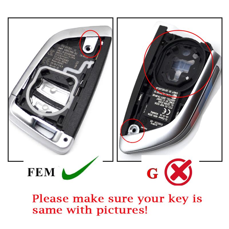 Replacement Car Key Blank Cover Forbmw X1 X5 X6 F15 X6 F16 1 2 3 4 5 6 7 8 Series F48 F39 Cas4 Cas4+ Fem Remote Key Shell Case
