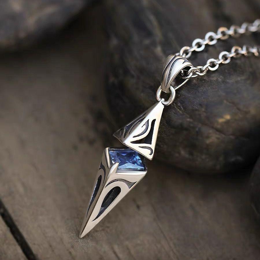 

Man New 925 Silver Necklace Pendant Beautiful Zircon For Man Women Fashion Clavicle Chain Wedding Jewelry Party Gift