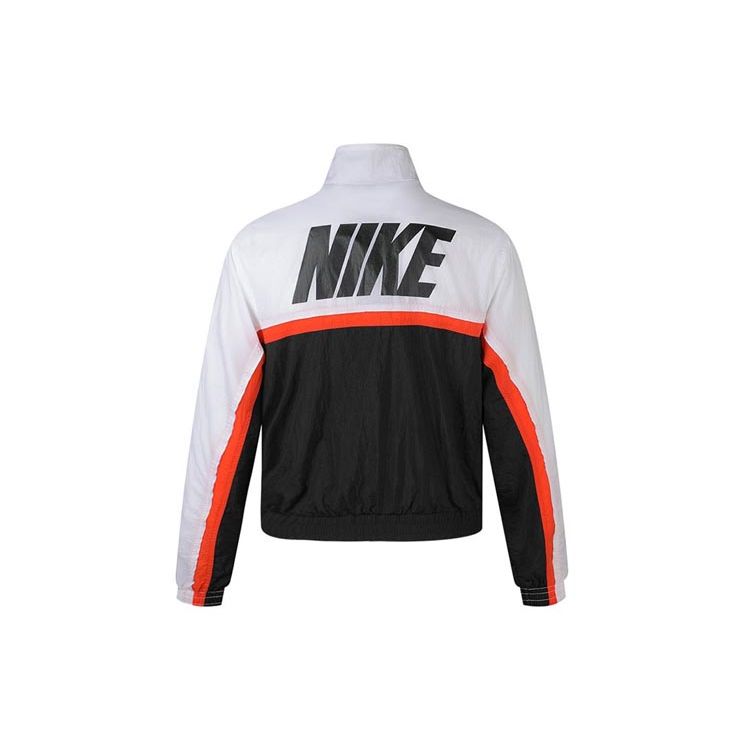 Nike Throwback Woven Basketball Jacket White/Black/Team Orange AV9756-100